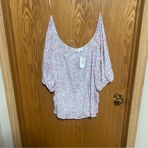 Plus size off the shoulder top